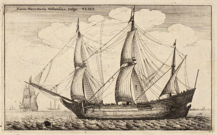 Holländische Fleuten um 1647, Radierung von Wenzel Hollar